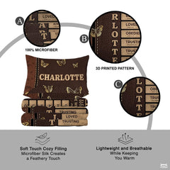 Christian Bedding Set – Inspirational Bible Verse Comforter – Religious Bedding for Women, Faith Gift for Mom, Daughter, Sister, Birthday & Religious Gifts (Butterfly Affirmation)