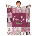 Western cowgirl floral calf and boots blanket front display