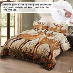 You and Me deer quilt room mockup