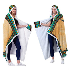 Wolf dreamcatcher throw blanket view 4 highlighting wolf pack portrait, eagle feathers, and tribal patterns