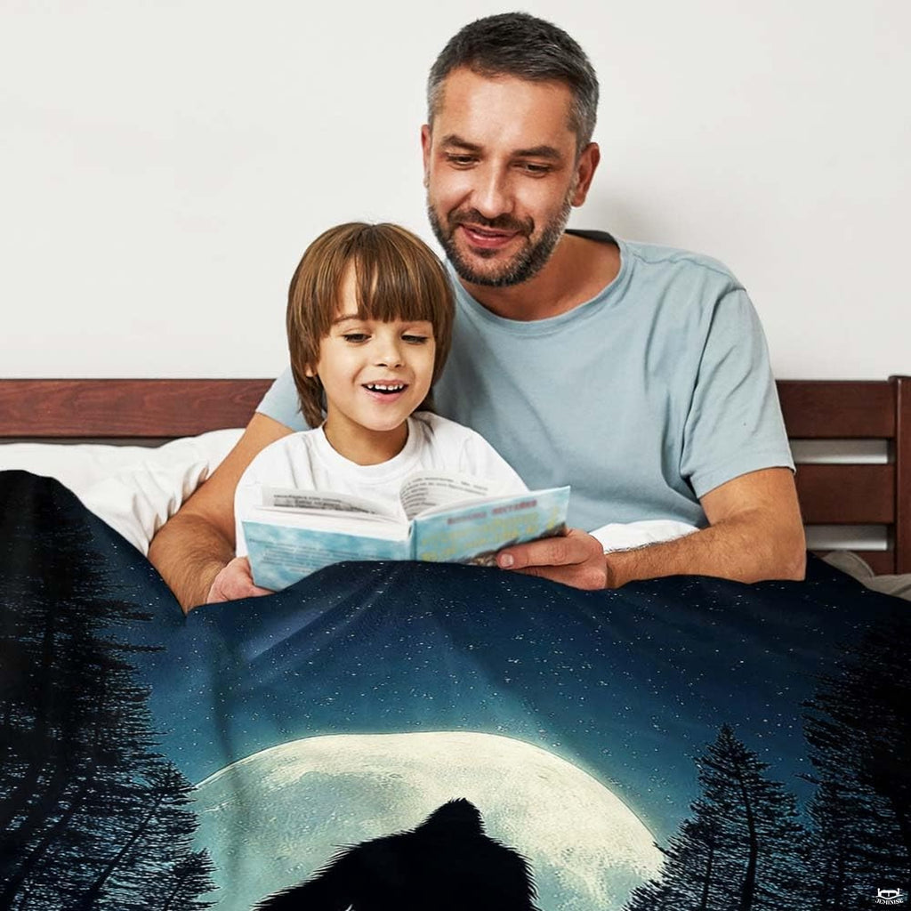Close-up view of the glowing lunar surface and central Bigfoot silhouette illustration.