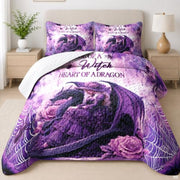 Personalized Dragon Witch Purple Bedding