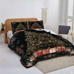 Christmas Bedding Quilt – Soft Microfiber Holiday Bedspread, Lightweight Winter Bedding, Cozy Xmas Quilts for Couch, Bedroom & Seasonal Home Decorations (Christmas Quilt-DS06)