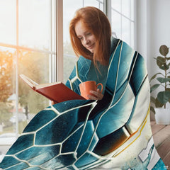 Soccer goal net strike action sports throw blanket view 2 detailing net impact and light rays