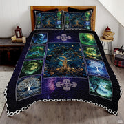 Personalized Celtic Tree of Life Yggdrasil Quilt Sets, Bedroom Decor