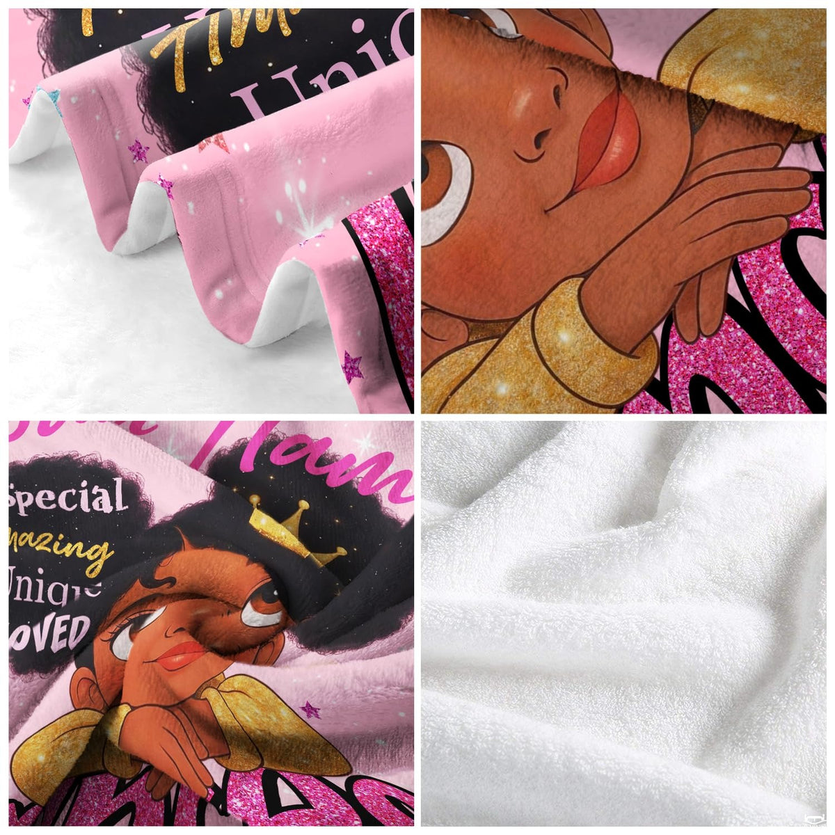 Close-up detail of little girl expressive eyes, golden tiara, and twinkling star glitter.