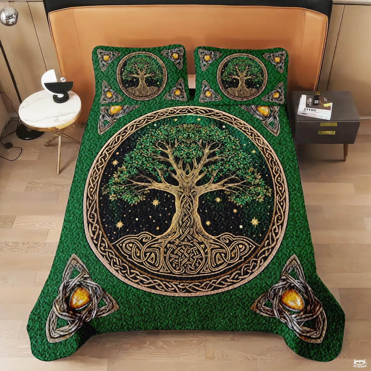 Personalized Yggdrasil Tree of Life Quilt Sets, Machine Washable