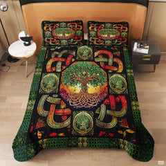 Personalized Celtic Tree of Life Yggdrasil Quilt Sets