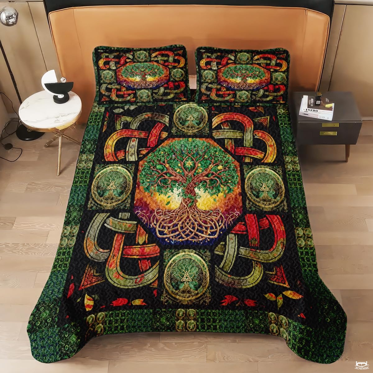 Personalized Celtic Tree of Life Yggdrasil Quilt Sets