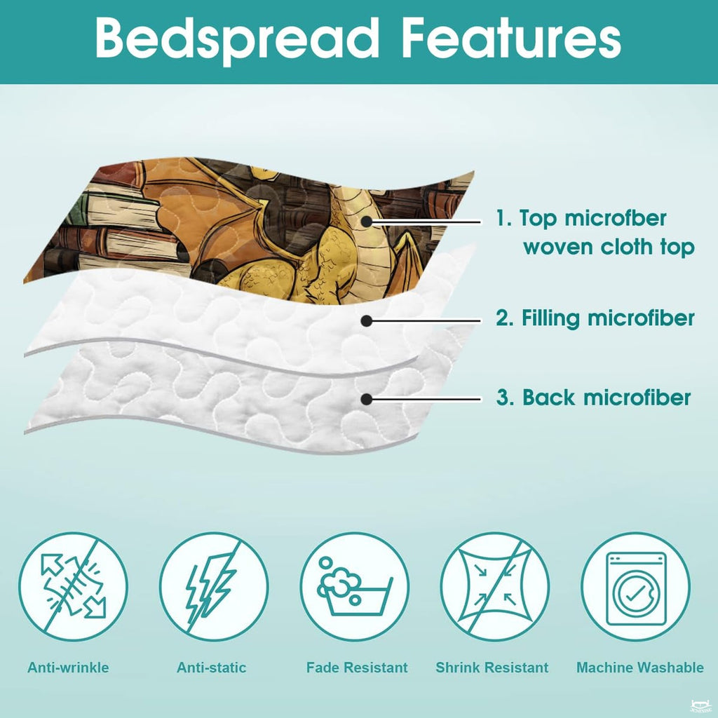 Book dragon bedding construction infographic