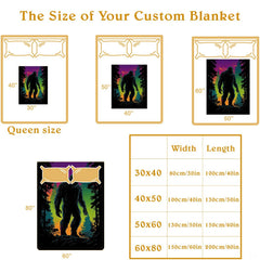 Graphic chart illustrating proportion options for displaying the neon Bigfoot forest artwork.