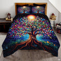 Personalized Colorful Tree of Life Quilts, Yggdrasil Quilt King
