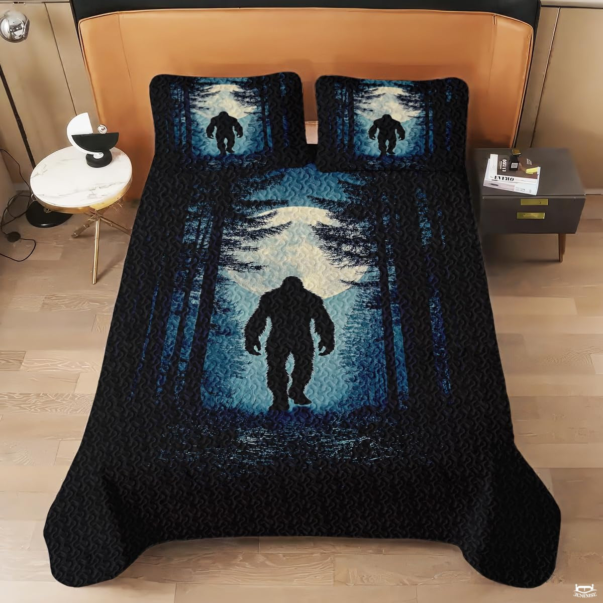 Personalized Bigfoot by Campfire Bedding Quilt Sets