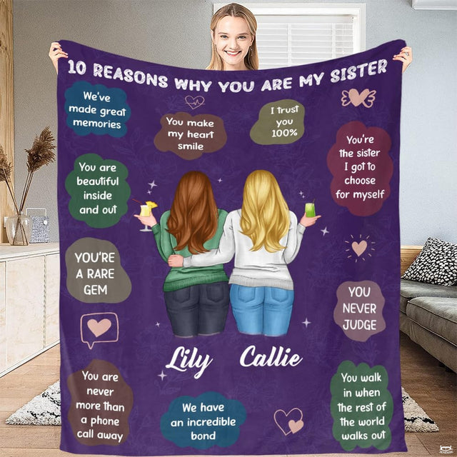 Sisterhood companion sports design blanket flat unfolded view