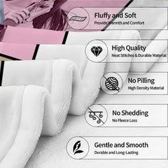 Pop music eras tour photo collage graphic blanket showing pastel portrait tiles and album typography view 5