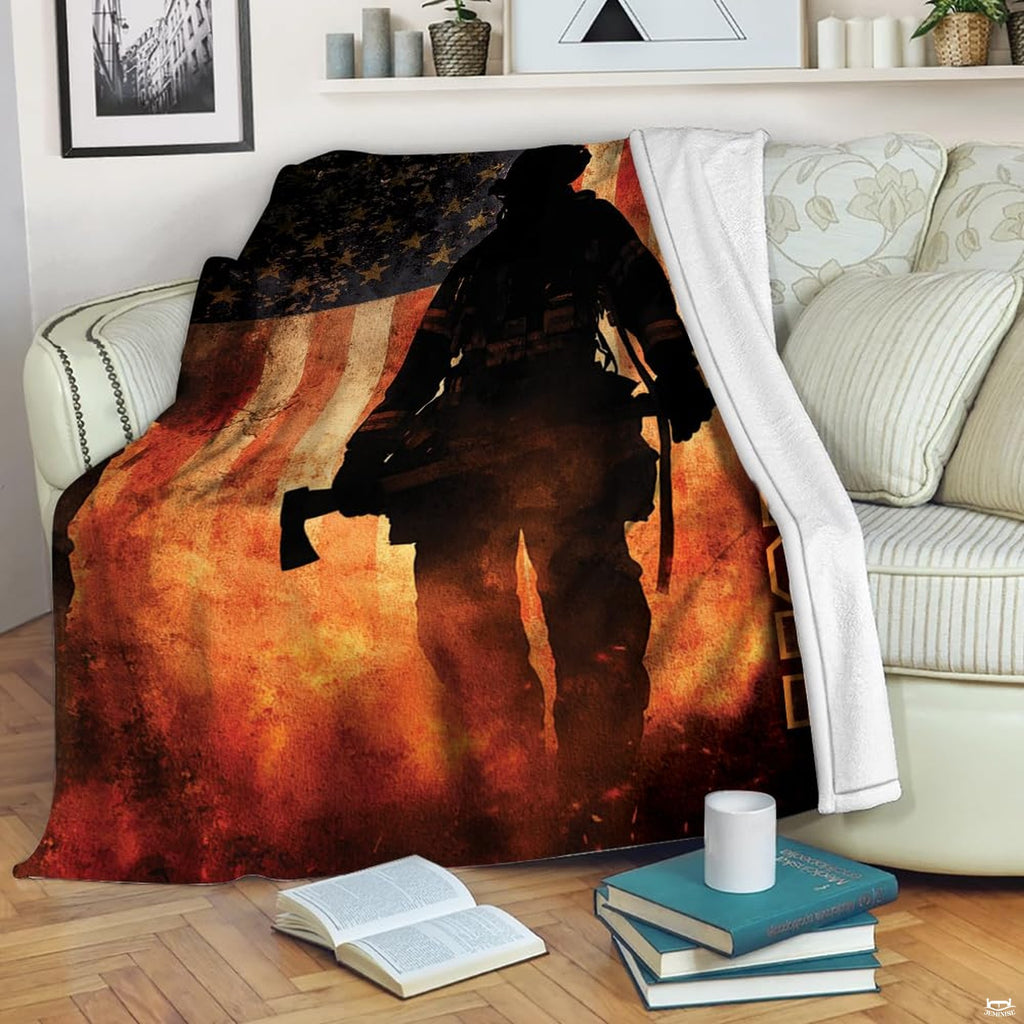 Folded presentation presenting vivid ember colors and sharp print clarity on Blanket.