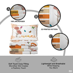 Christian Bedding Set – Inspirational Bible Verse Comforter – Religious Bedding for Women, Faith Gift for Mom, Daughter, Sister, Birthday & Religious Gifts (God Says I am #2)