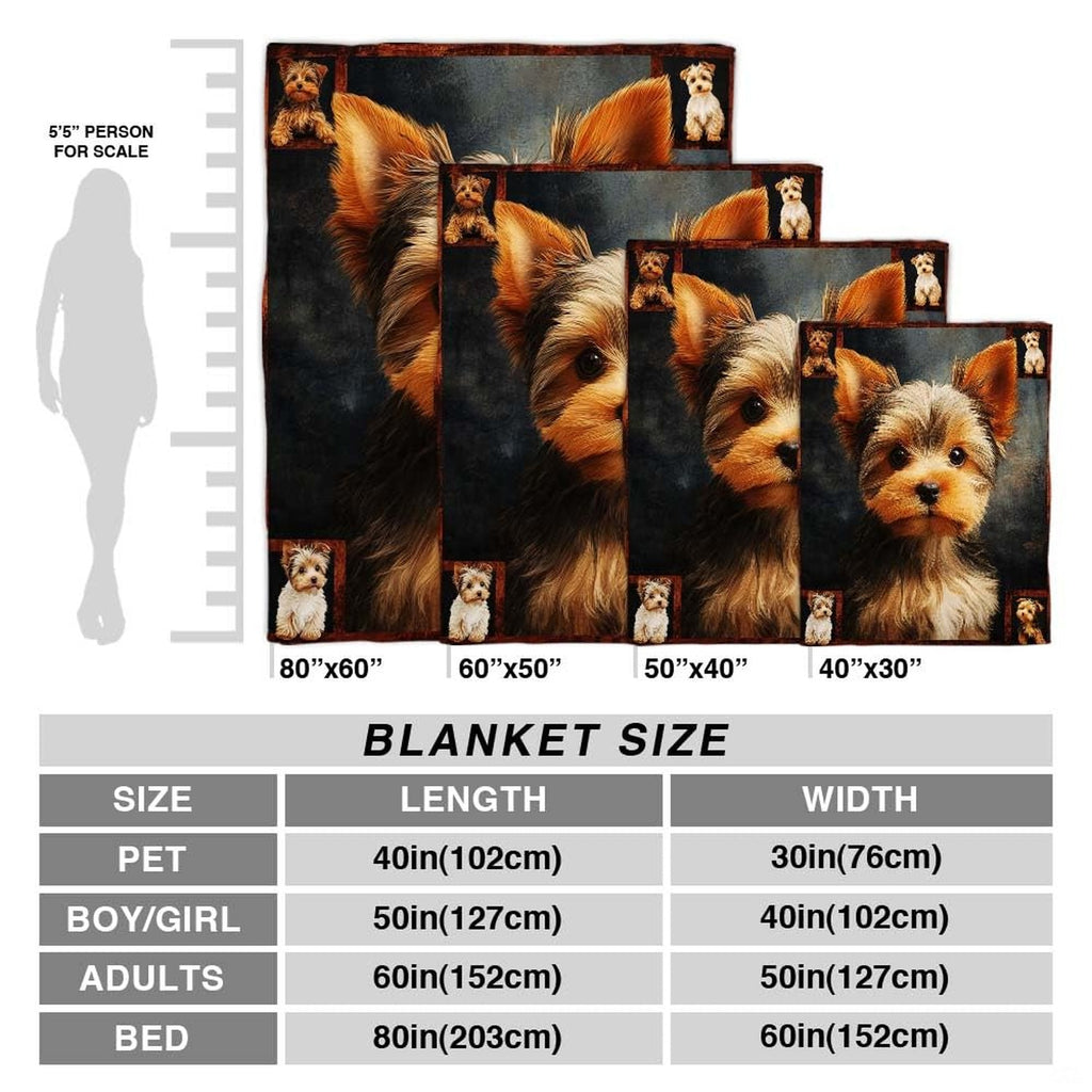 Detailed perspective of the rustic corner picture frame showing an adorable standing puppy portrait on the blanket
