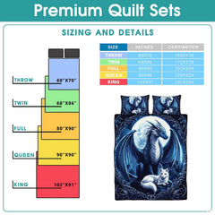 Blue dragon and white fox presented in a bedding diagram