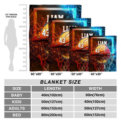 Bedding visual display showcasing energetic fire ice basketball tournament artwork in vibrant hues.