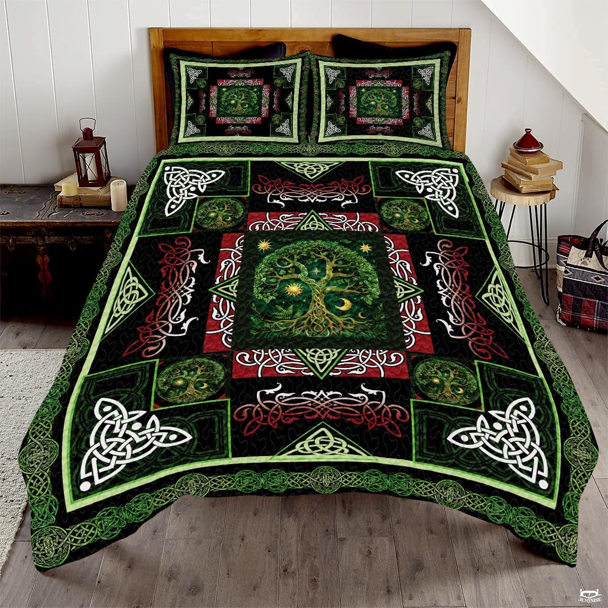 Personalized Celtic Yggdrasil Tree of Life Quilt Sets, Bedroom Decor
