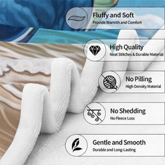 Overhead flat lay of beach sunglasses pitbull throw blanket showing complete canine illustration