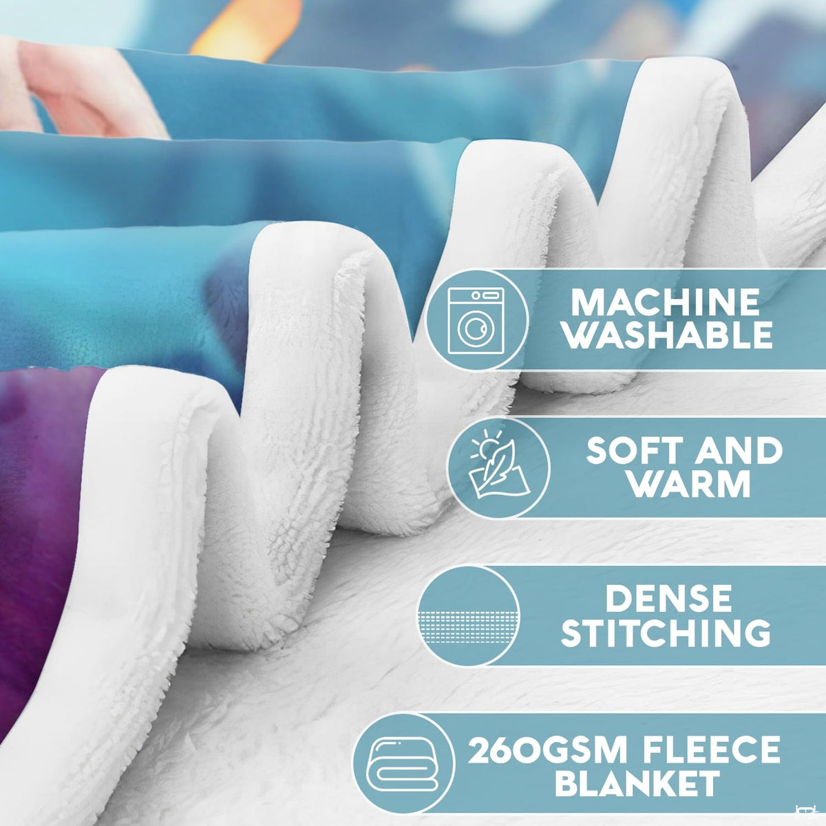 Underwater mermaid theme blanket displayed across home sofa