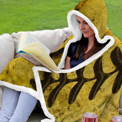 Overhead presentation of fastpitch catcher graphic blanket