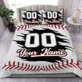 Personalized Cool Baseball Style Bedding Set, Baseball Comforter Twin Full Queen King, Microfiber Ultra-Soft Lightweight