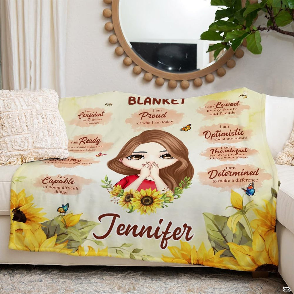 thematic accent room view of sunny floral bedding complementing mid century modern bedside lamps.