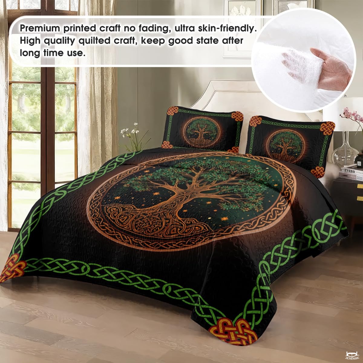 Personalized Colorful Yggdrasil Tree of Life Quilt Sets