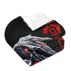 Overhead perspective of dynamic red flame ribbons over modern perforated black background textures.
