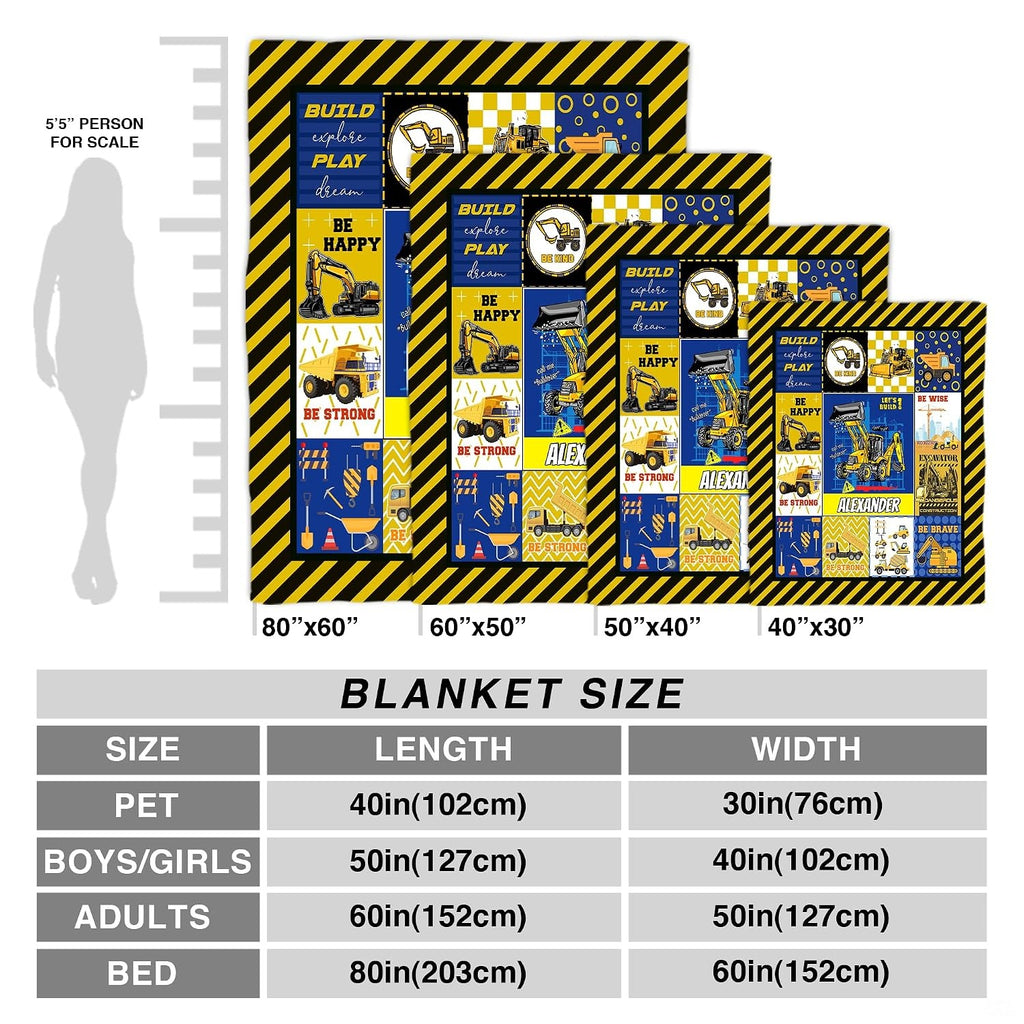 thematic accent and crane collage design on blue, yellow, and white color blocked panels.