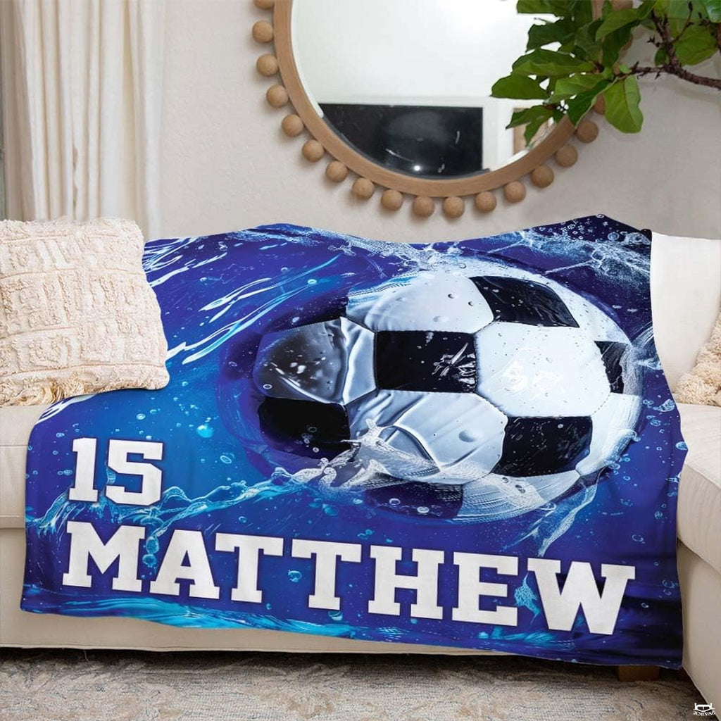 Infographic illustrating versatile throw blanket uses across sports events, bedroom, and travel