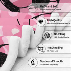 Overhead presentation of pink camouflage soccer sports blanket