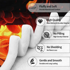 Fiery phoenix bald eagle inferno throw blanket view 7 highlighting fire wings and embers