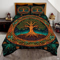 Personalized Colorful Celtic Tree of Life Quilt Sets, Machine Washable