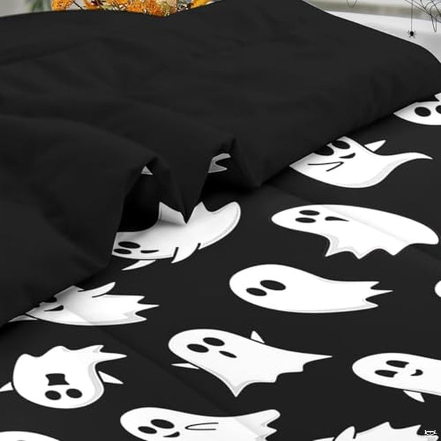 Pamnest Twin Halloween Comforter Set with Sheets, 5 Pieces Cartoon Bedding
