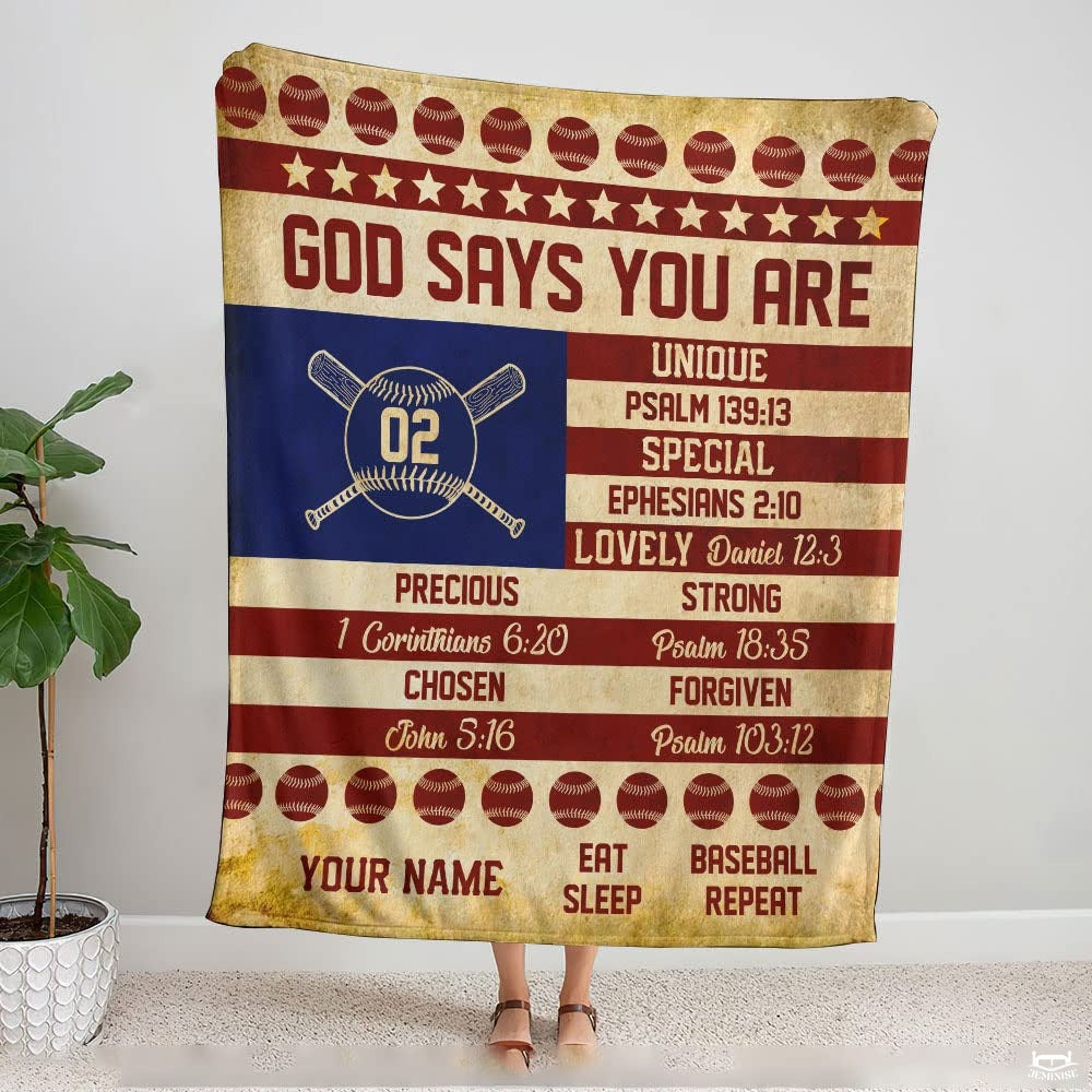 Custom Name Catcher Batter Baseball Baseball Throw, Baseball Blanket Gift Baseball Bedding Gift for Adult, Christmas New Years Gift for Baseball Player, Pitcher Gift (Baseball Design 02)