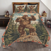 Personalized Bigfoot with Red Sunglasses Quilt Sets, Machine Washable
