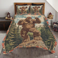 Personalized Bigfoot with Red Sunglasses Quilt Sets, Machine Washable