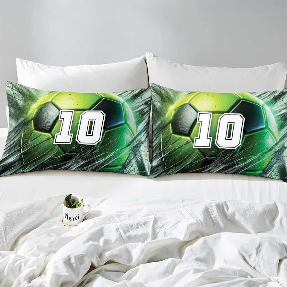 Custom Soccer Goal Splash Bedding Comforter Set, Machine Washable