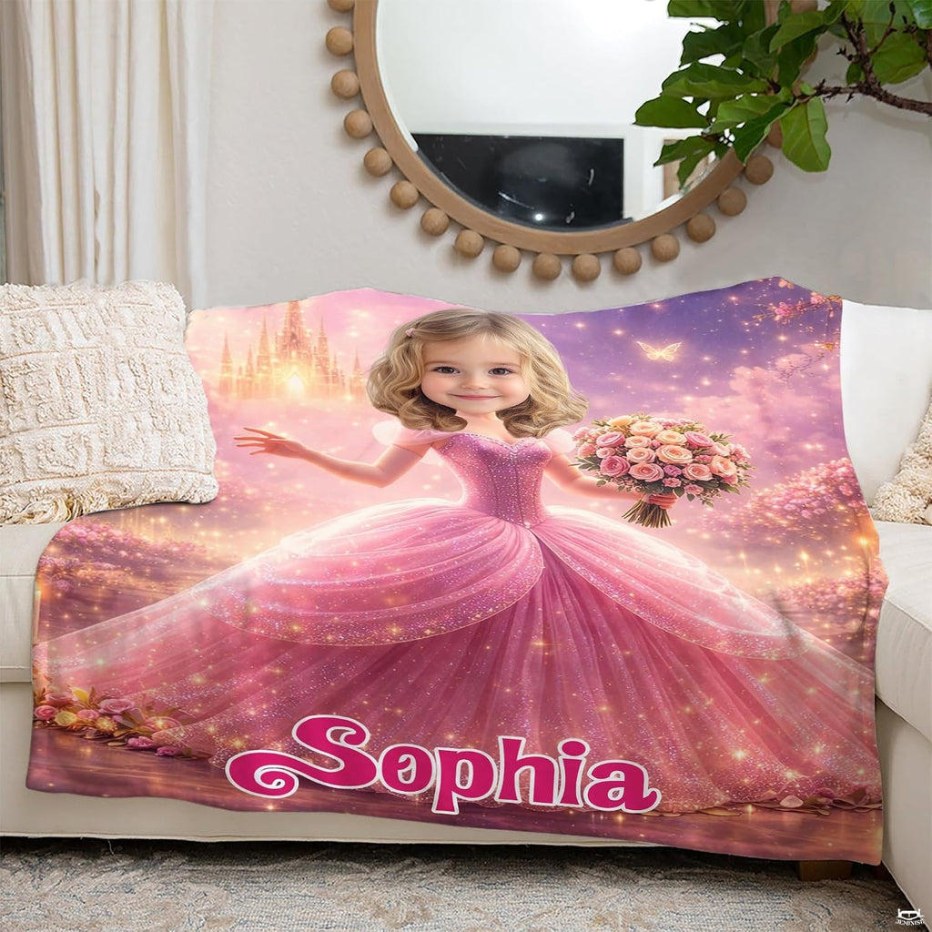 Enchanted castle background with blooming rose trees and shimmering starlight artwork