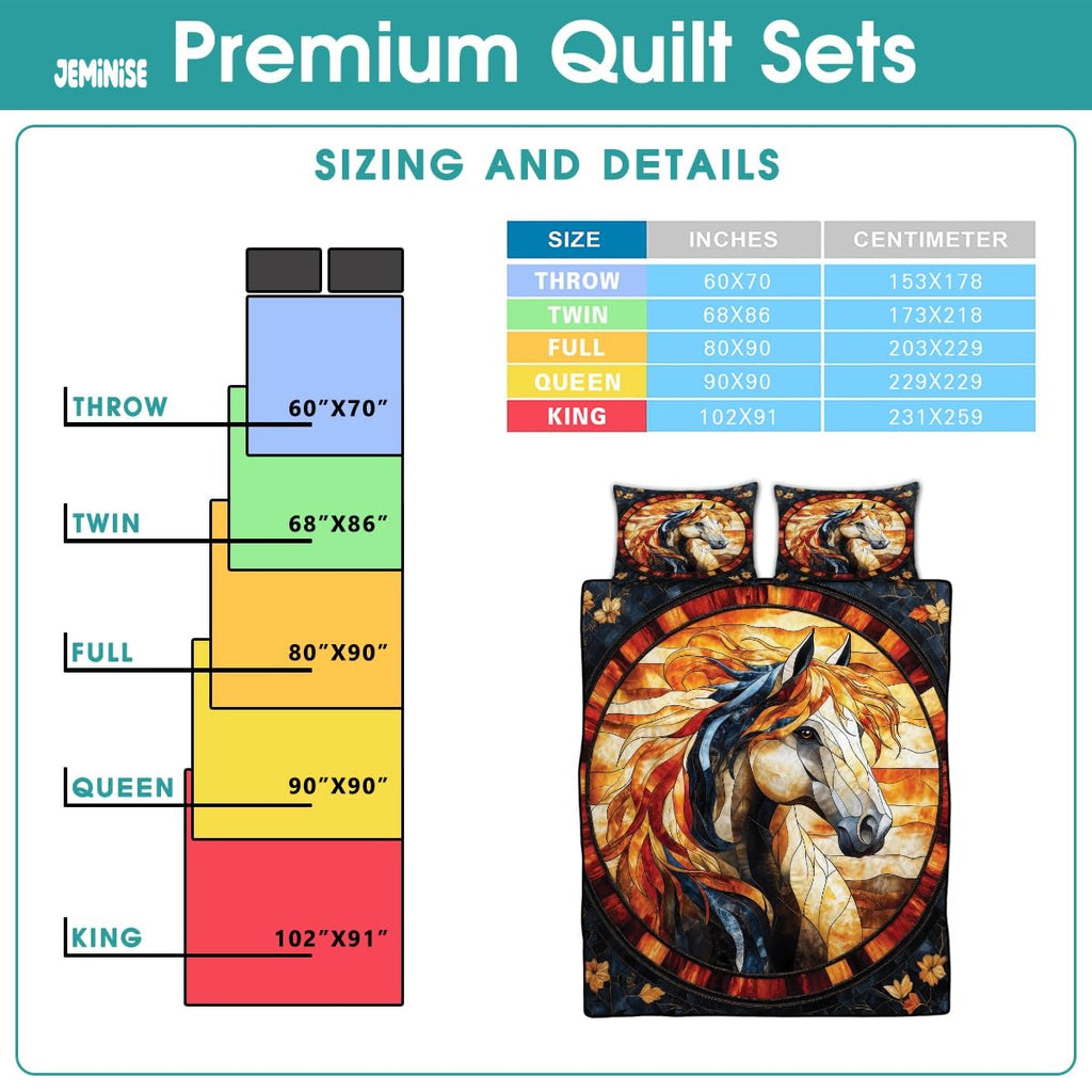 Jeminise Cat Farmhouse Quilt Set, Cozy Animal Bedding