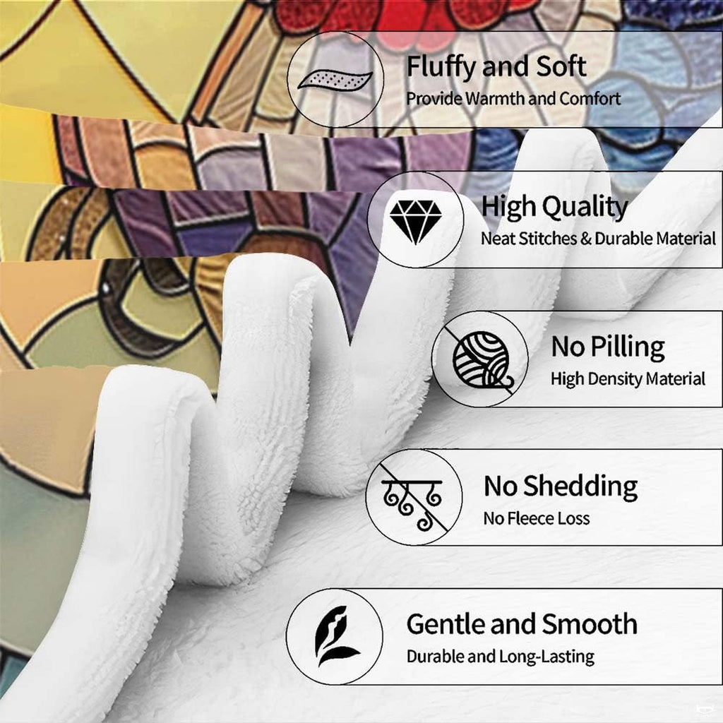 Detailed view of leaded came outlines and glass shard patterns.