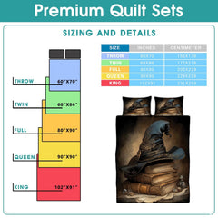 Witch hat bedding sizing infographic