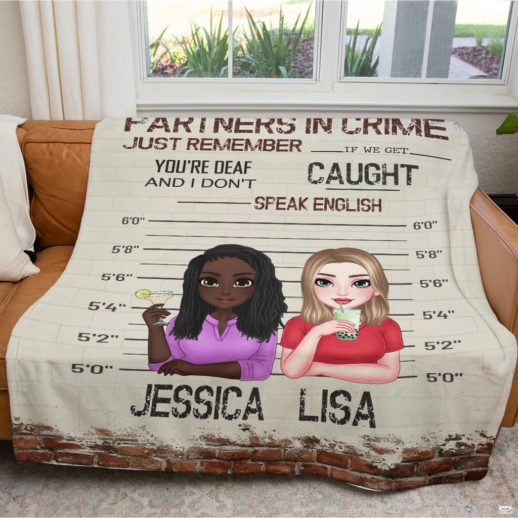Living room styling with best friends police lineup blanket