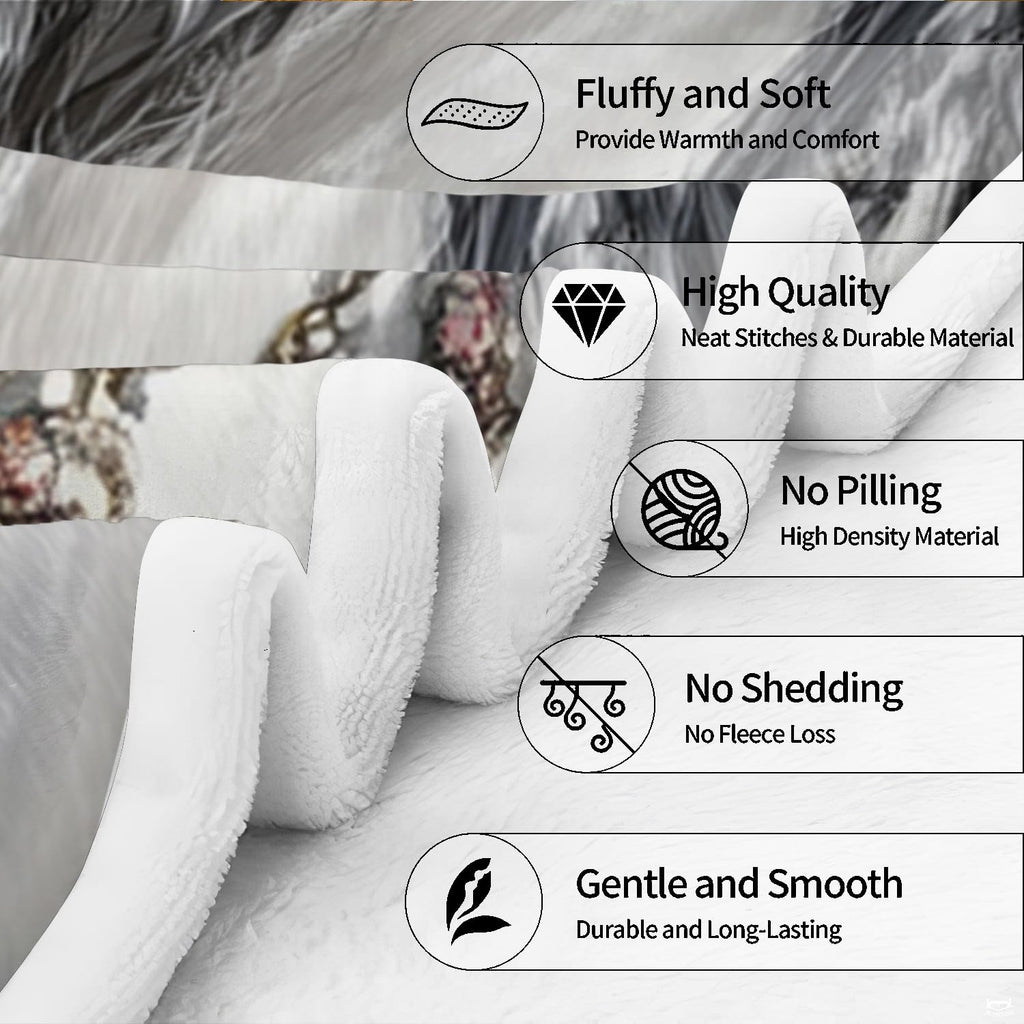 Detailed close-up view demonstrating plush surface texture and neat edge construction.