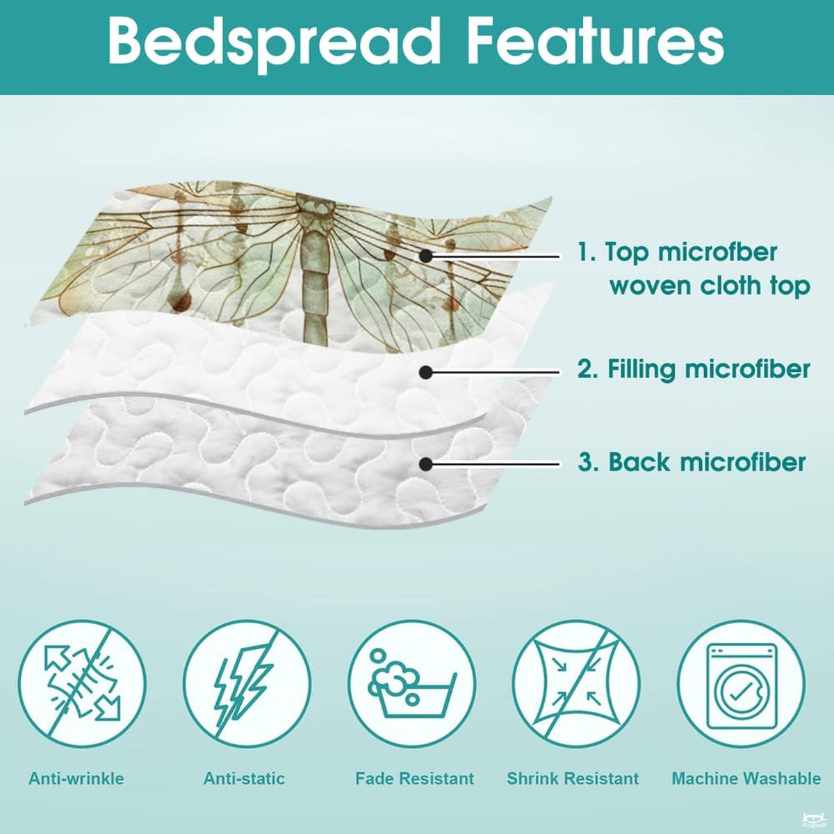Dragonfly bedding construction infographic