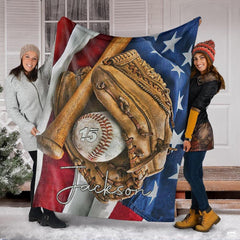 Custom Name Catcher Batter Baseball Baseball Throw, Baseball Blanket Gift Baseball Bedding Gift for Adult, Christmas New Years Gift for Baseball Player, Pitcher Gift (Baseball Design 13)